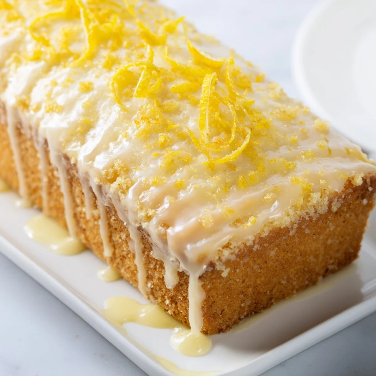 Moist lemon loaf cake with sweet lemon icing, a perfect dessert for any occasion.