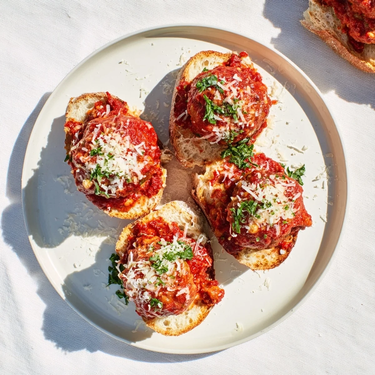 Warm Meatball Marinara Sub Sandwiches: a delicious, cheesy, Italian meal with flavorful meatballs and rich sauce.