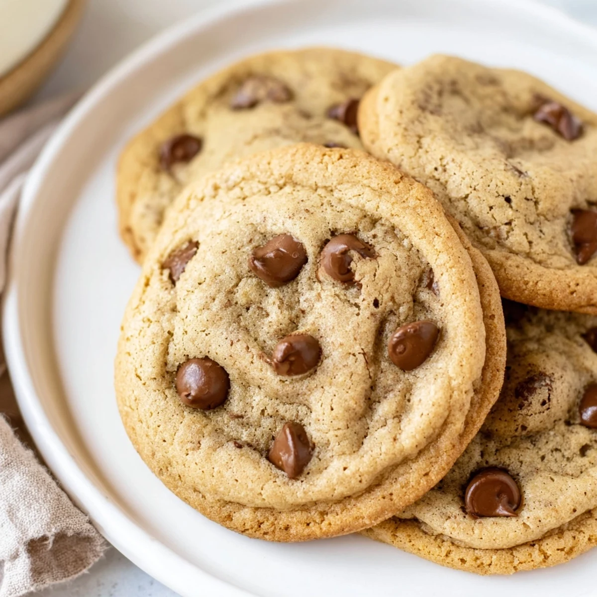 Freshly baked Peanut Butter Chocolate Chip Cookies, golden brown and perfectly chewy, a comforting treat.