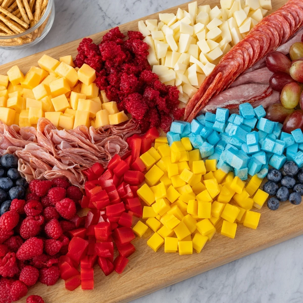 Imagine a stunning Nutcracker Suite Board overflowing with cheeses, crackers, and sweet macarons, perfect for holiday gatherings.