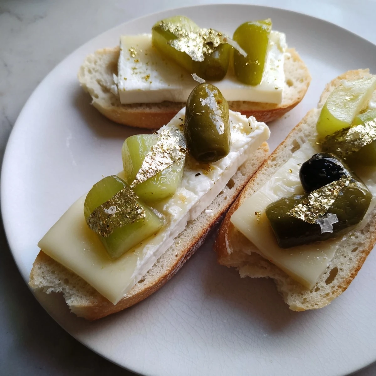 Golden sparkle on Sparkling Champagne Toast, elegant appetizer with grapes and cheese, ready to enjoy.