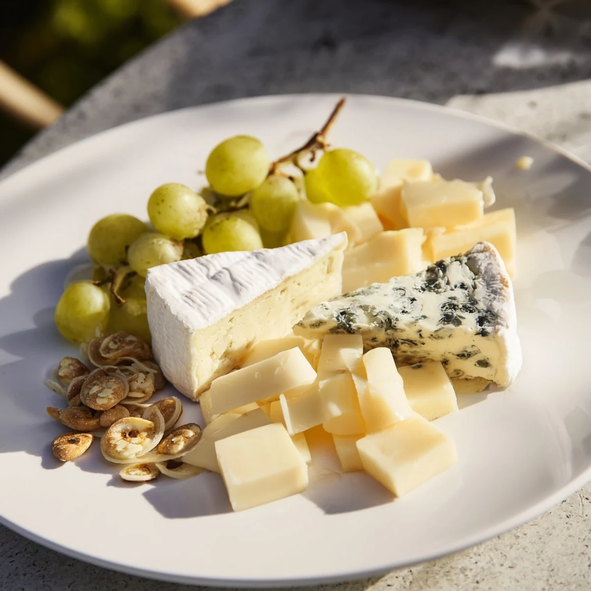 This elegant Winter Wonderland Platter offers a delightful spread of appetizers, ready to impress at a party.