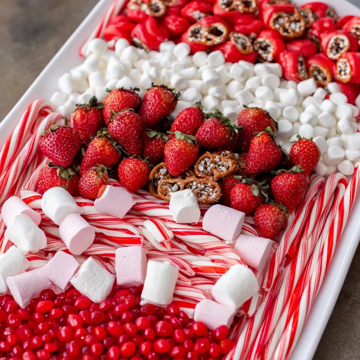 Sweet Board: Red and White Candy Stripe Treat Line