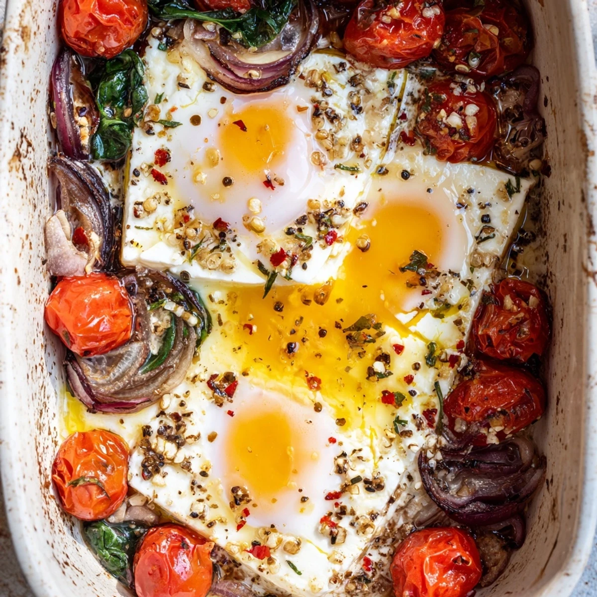 Baked Feta Eggs Delight