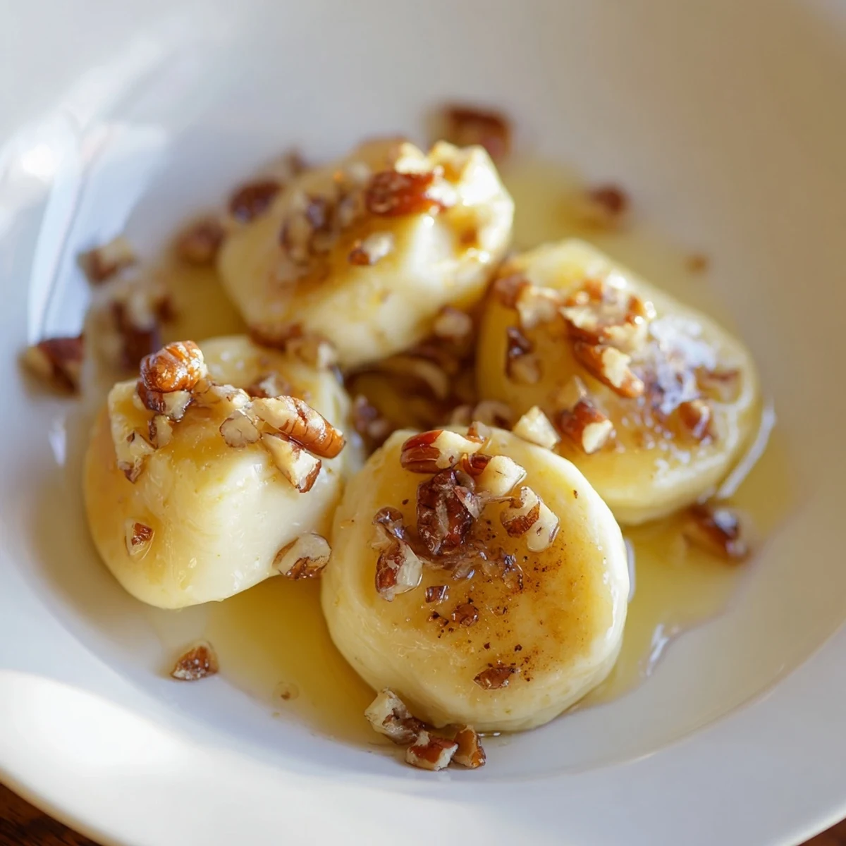 Golden-brown Pancake Brie Bites, a delightful appetizer with warm, melted brie inside.