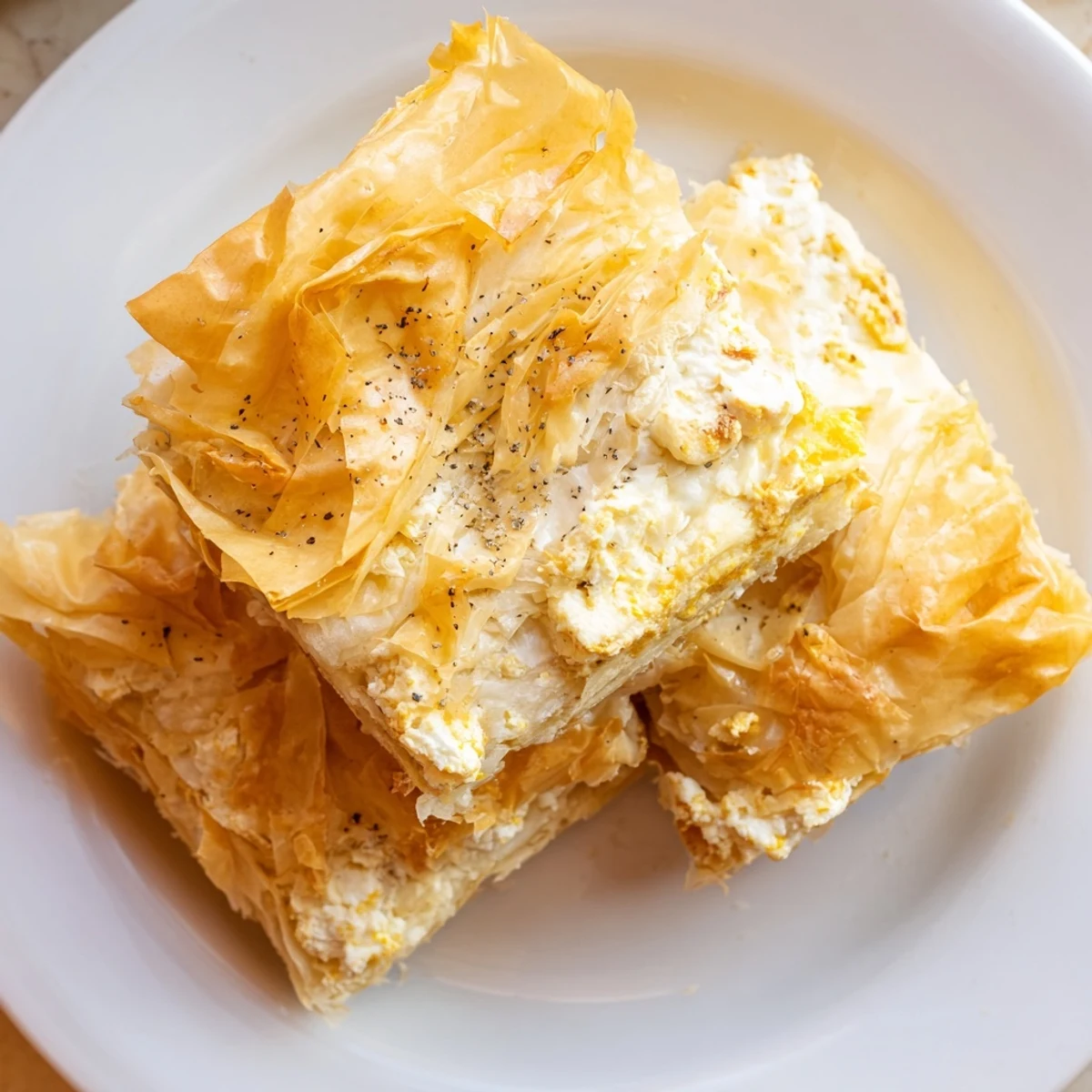 Flaky layers of phyllo create the delicious Bulgarian Banitsa, baked to golden perfection.