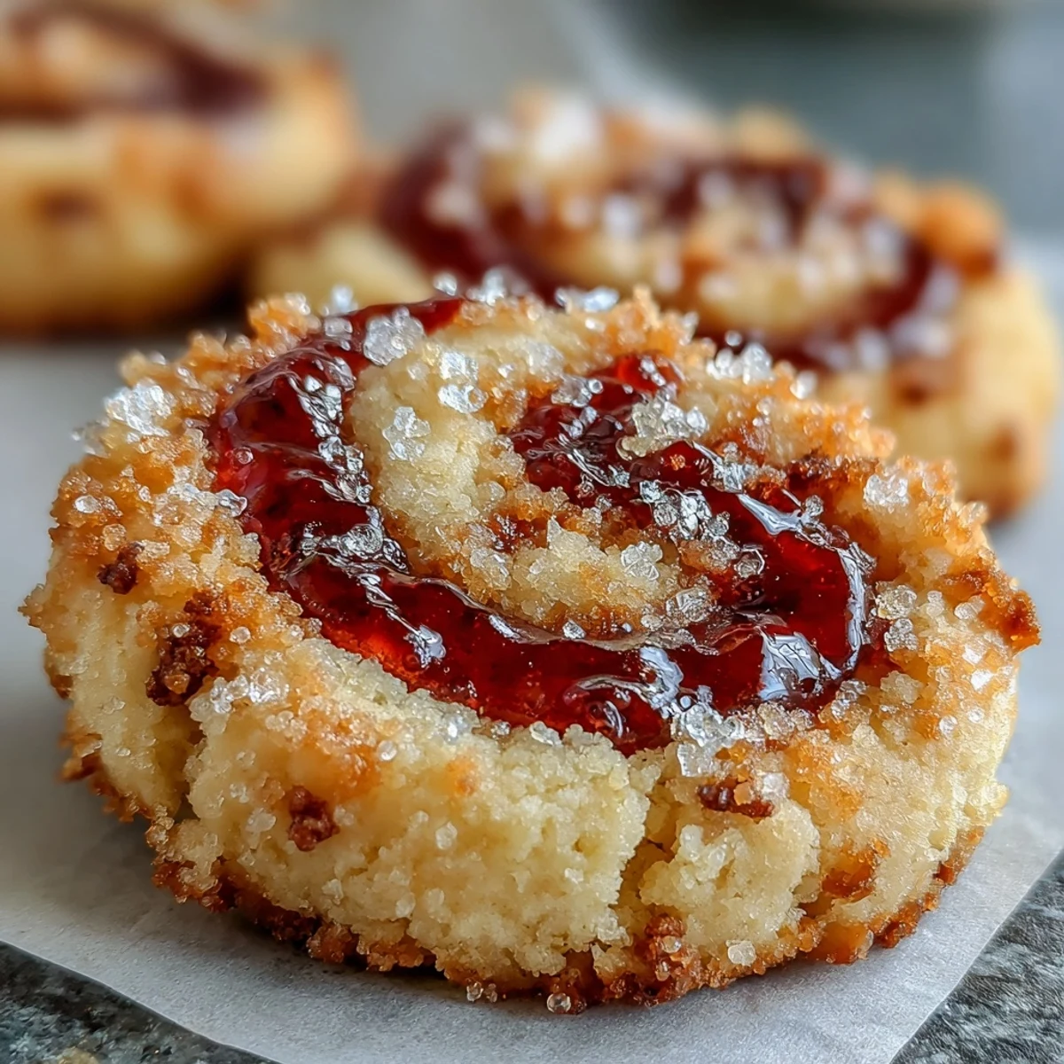 Freshly baked Raspberry Swirl Shortbread Cookies on a wire cooling rack with golden edges.