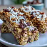 2. Chewy nut-free granola bars featuring honey and oats, loaded with seeds and dried fruit for a satisfying, on-the-go treat.  