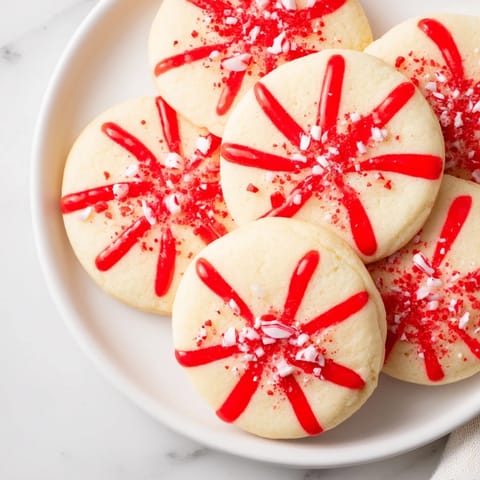 Freshly baked Candy Cane Swirl Cookie Platter, ready to serve for a holiday dessert spread.