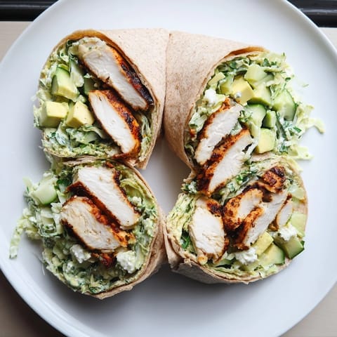 Green Goddess Chicken Wraps