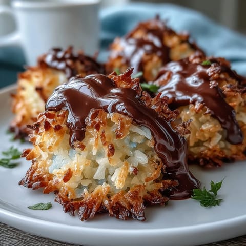 Vegan Coconut Macaroons Dark