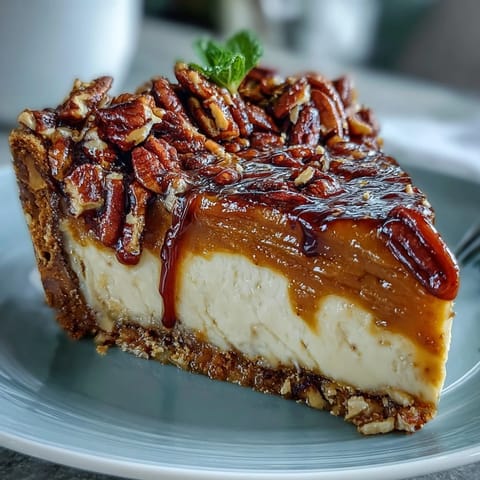 Rich, spiced candied yams filling nestled in a buttery pecan crust, perfect for holiday dessert tables.  