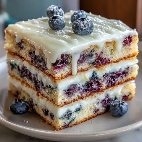 Baby Shower Blueberry Lemon Cake