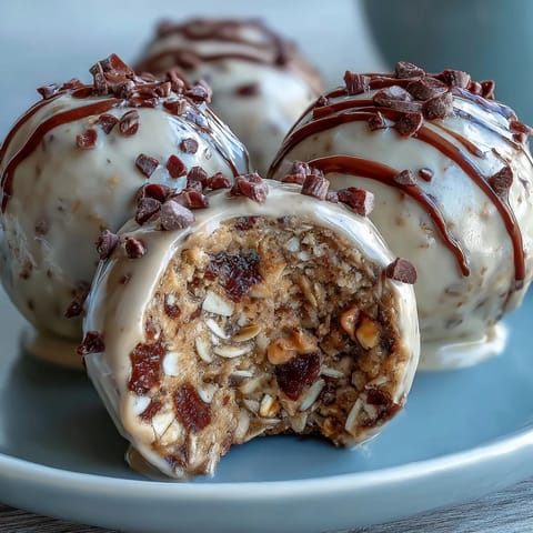 Delicious no-bake peanut butter oat bites with chocolate chips, ready to enjoy as a wholesome snack.
