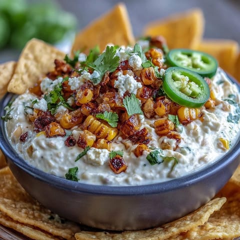 Elote Dip with Chips