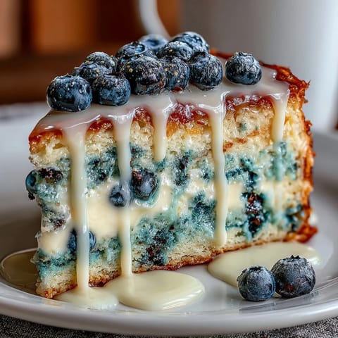 Vibrant lemon blueberry birthday cake with creamy lemon frosting, fresh berries, and edible flowers for a stunning spring dessert centerpiece.