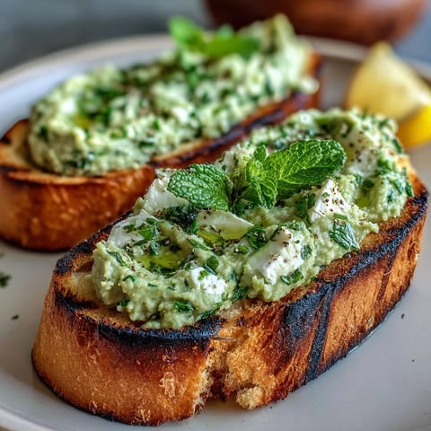 Fava Bean Mint Bruschetta Sourdough #373