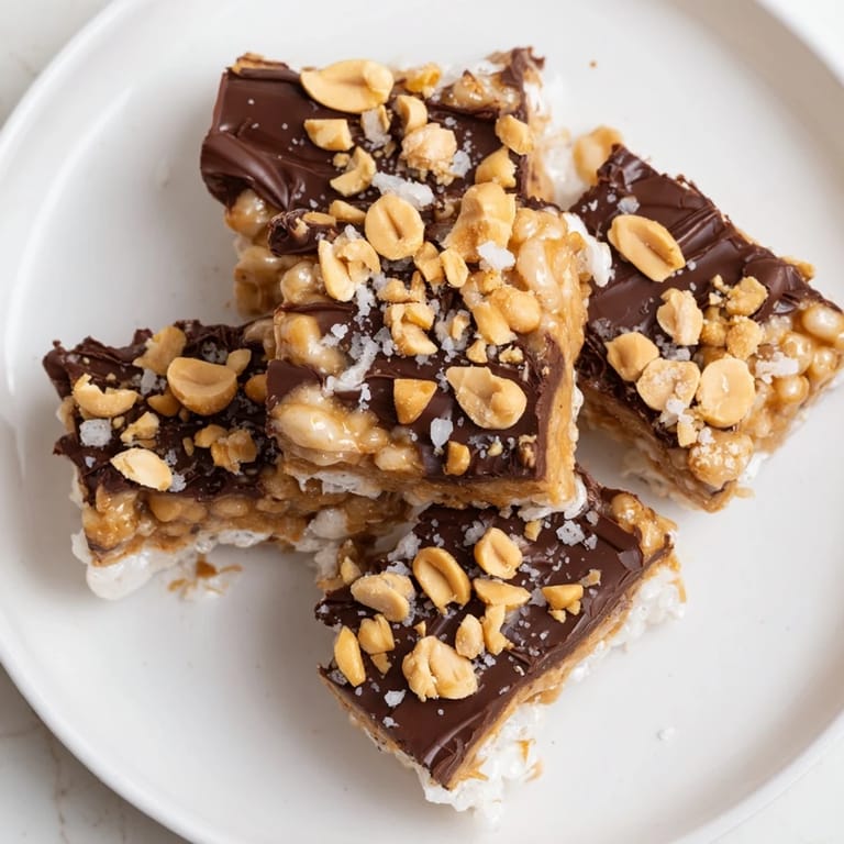 These Peanut Butter Chocolate Rice Cakes offer a satisfying mix of textures and flavors, perfect for a quick, no-bake dessert.