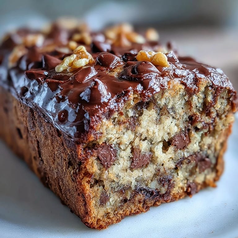 Nutritious banana bread featuring whole wheat flour, protein boost, and melty chocolate chips, ideal for post-workout or on-the-go energy.