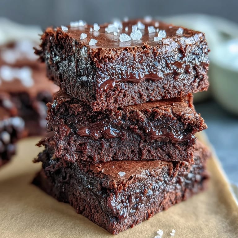 Dense, fudgy brownies made with sourdough discard, sea salt, and deep cocoa notes for irresistible richness.