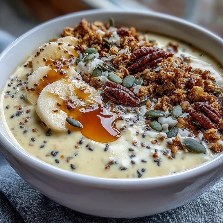Nutritious High Fiber Smoothie Bowl, a vibrant blend, ready for breakfast enjoyment.