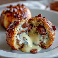 Decadent Cadbury Egg stuffed chocolate chip cookies with gooey candy centers and melty chocolate chips.