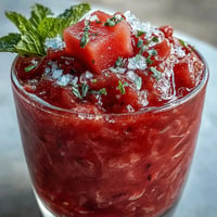 Frozen Watermelon Lemonade Slushie: vibrant, icy blend of sweet watermelon and tart lemon.